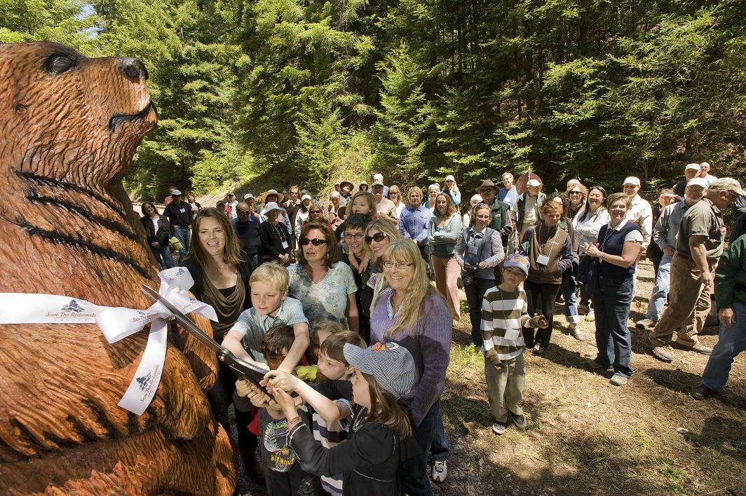 Ribbon cutting ceremony at Noyo River Redwoods. Photo credit: Paulo Vescia