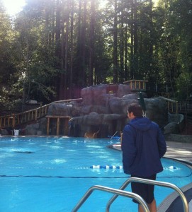 Swimming pool and water slide at YMCA Camp Campbell