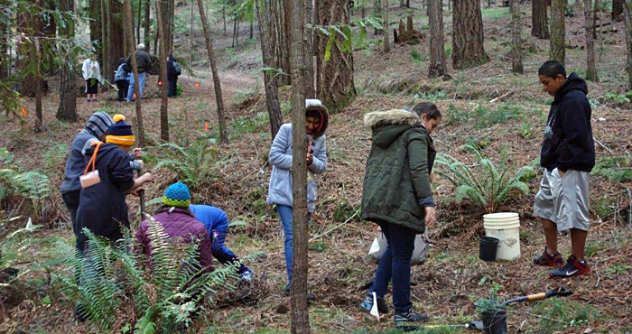 The unique aspect of LandPath's program is the multiple visits the students make to the same sight, each visit with a slightly different focus. Students shared their feelings of being in the forest with phrases such as,