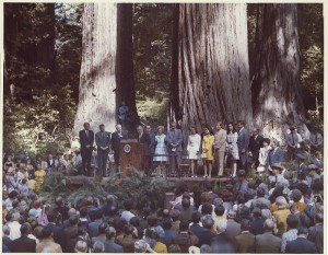 The Lady Bird Johnson Grove dedication, 1969