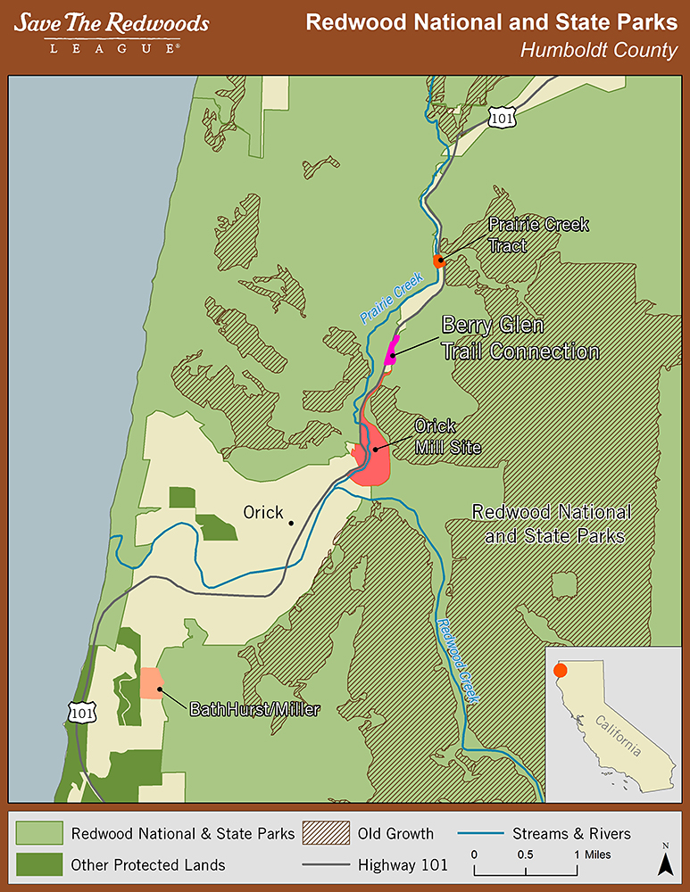 Orick Mill location Map