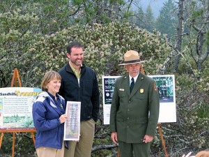 I am joined by Ruth Coleman and Jon Jarvis to celebrate acquisition of the Sandhill property from League to state parks.
