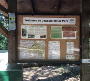 Ranger Station kiosk at Joaquin Miller Park.