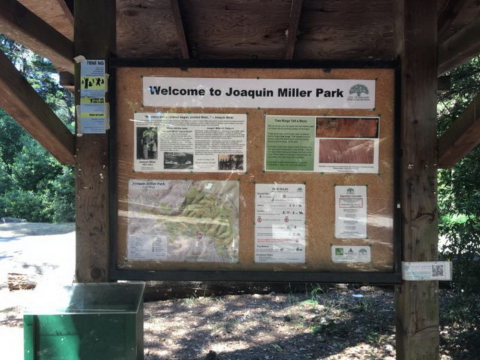 Ranger Station kiosk at Joaquin Miller Park.