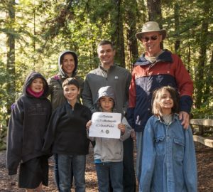 A family creates a new holiday tradition at Samuel P. Taylor State Park on "Green" Friday 2015. Photo by Paolo Vescia