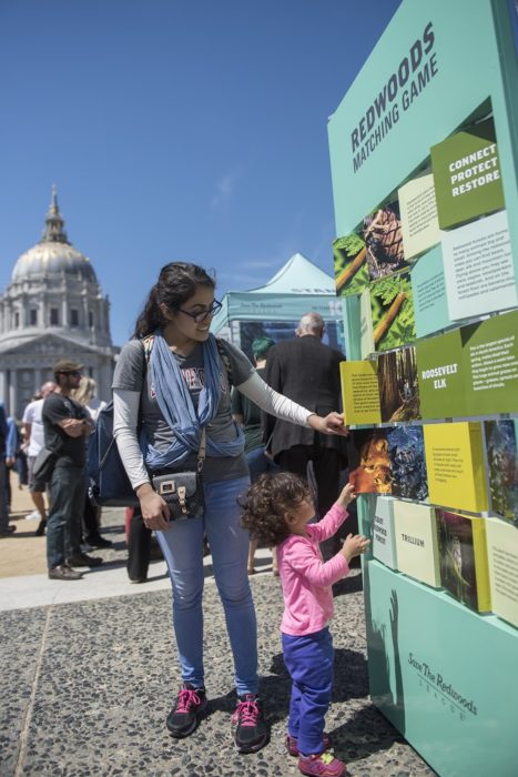 Yvette Ramirez and her daughter learn about redwood forests in our new Redwoods Matching Game.