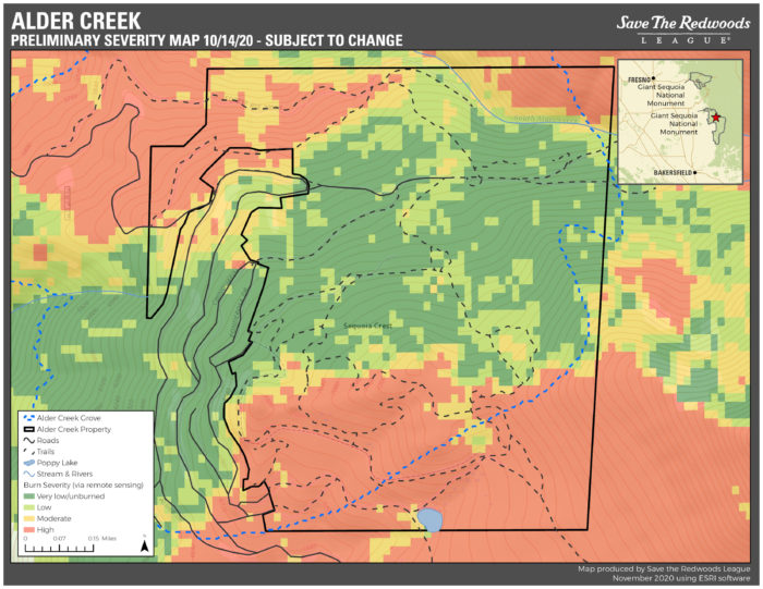 Alder Creek burn map