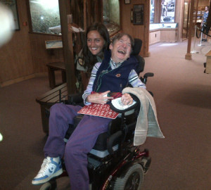 “This photo shows the friendship, fun and bonding that took place in the redwoods. Our experience with the volunteers and staff at the state park was wonderful — everyone seemed genuinely pleased to meet Betty and to help this become a memorable trip.” -Trina Baldwin (Betty’s friend and driver on the trip)