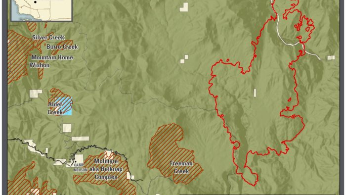 Map of Castle Fire in Sequoia National Forest
