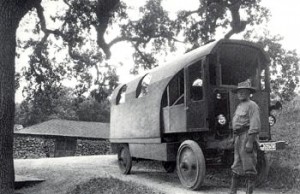 Kellogg and his Travel Log. Photo credit: Humboldt Redwoods Interpretive Association 