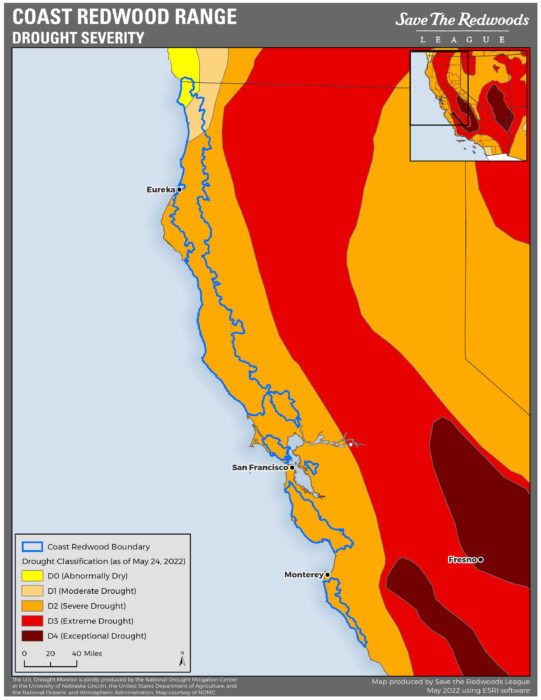 drought map coast 5/26/22