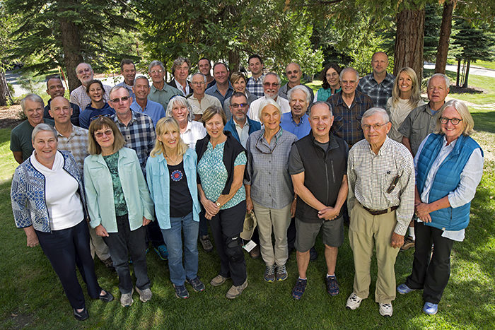 A dedicated volunteer Council and Board of Directors govern the nonprofit Save the Redwoods League. Many of these board members and councilors are pictured here. Photo by Paolo Vescia