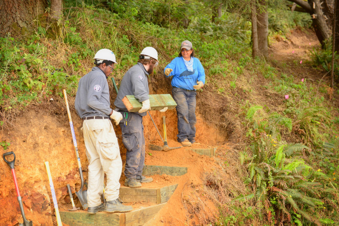 Crew building trail