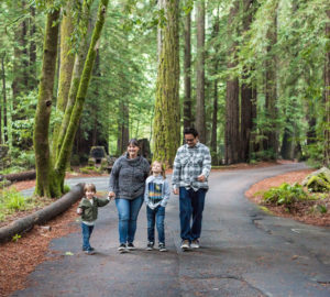 The Diaz family of San Jose visiting Samuel P. Taylor State Park