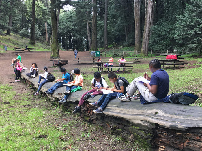 Students participate in the League's Exploring Your Watershed program.