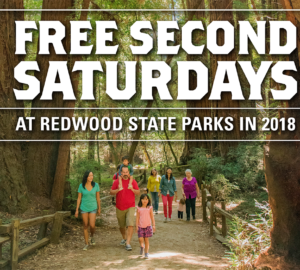 To celebrate 100 years of saving California’s iconic redwood forest, Save the Redwoods League and California State Parks are offering free day-use admission to more than 40 redwood state parks on the second Saturday of each month in 2018.