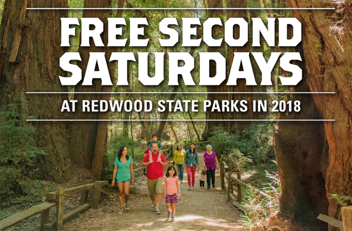 To celebrate 100 years of saving California’s iconic redwood forest, Save the Redwoods League and California State Parks are offering free day-use admission to more than 40 redwood state parks on the second Saturday of each month in 2018.