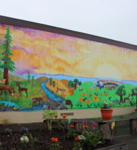 Allendale Elementary School students created a watershed mural to educate their community.