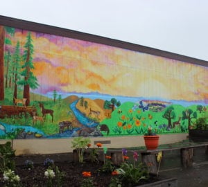 Allendale Elementary School students created a watershed mural to educate their community.