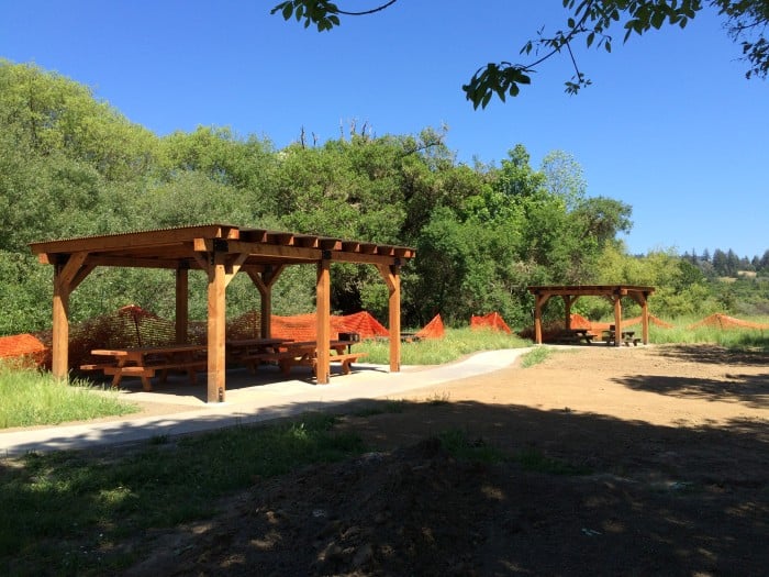 New ramadas offer picnic tables, barbecues and shade. Work will be complete by June 28, 2015.