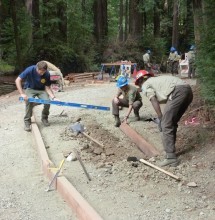 In fall 2015, California Conservation Corps crews and contractors removed part of the old Pfeiffer Falls Trail’s concrete and constructed a beautiful, small dirt section of trail. League members’ gifts have supported the planning and rebuilding of the rest of the Pfeiffer Falls Trail.