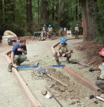 In fall 2015, California Conservation Corps crews and contractors removed part of the old Pfeiffer Falls Trail’s concrete and constructed a beautiful, small dirt section of trail. League members’ gifts have supported the planning and rebuilding of the rest of the Pfeiffer Falls Trail.