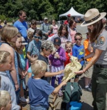 Young visitors learned about elk