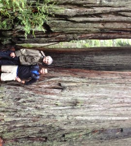 Tom and me, overjoyed with our redwoods experience