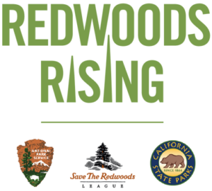 California State Parks, Save the Redwoods League, National Parks Service logos