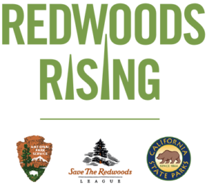 California State Parks, Save the Redwoods League, National Parks Service logos