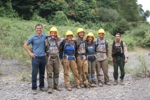From left to right: me, the SCA crew, and their California State Parks supervisor.