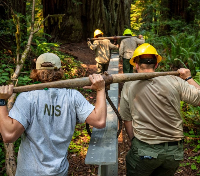 Grove of Titans Trail Reconstruction Project, August 2021. Photo by Max Forster, @maxforsterphotography.
