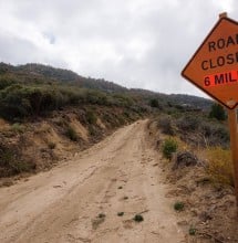 Salt Creek Road gains 5,000 feet in elevation as it climbs to Case Mountain.