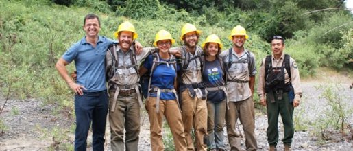 Sam Hodder with SCA trail crew.