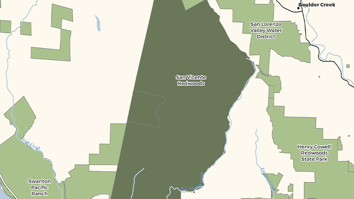 San Vicente Redwoods Map