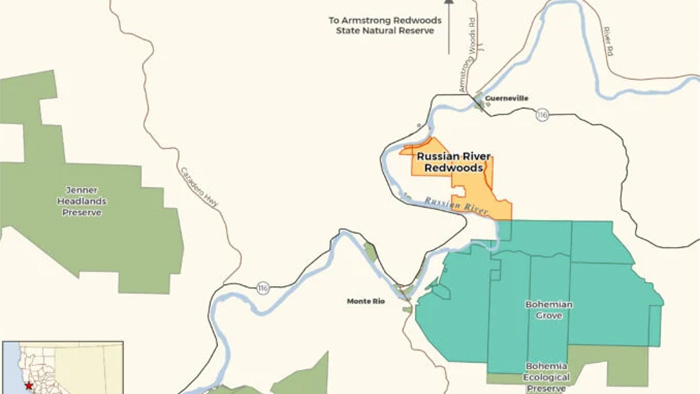 Russian River Redwoods Map