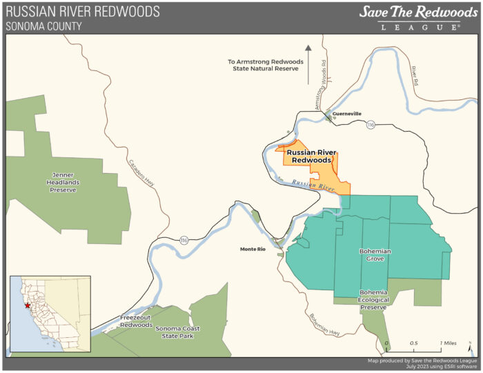 Russian River Map