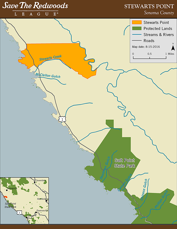 Map of Stewarts Point