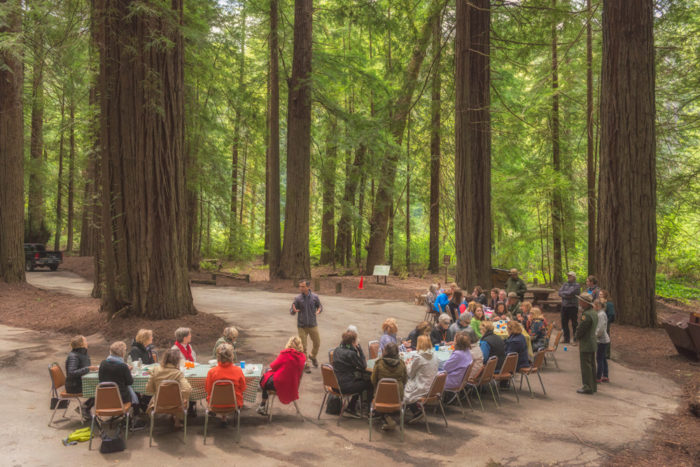 League President Sam Hodder welcomes members of The Garden Club of America