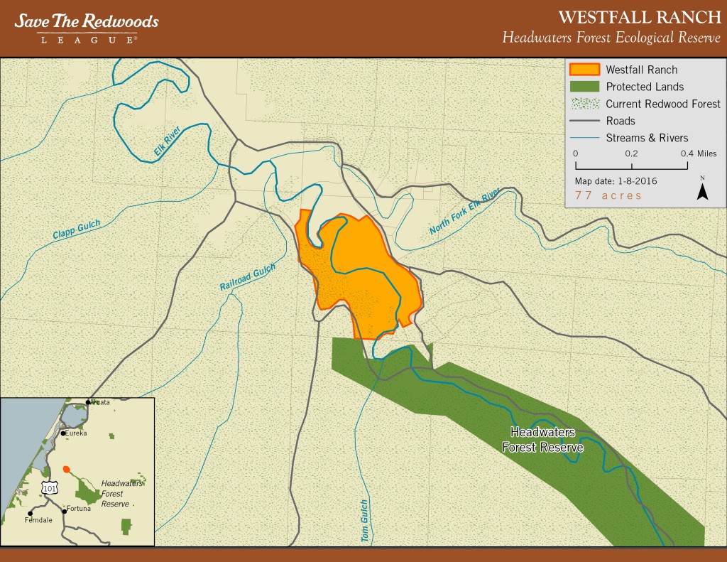 Map of Westfall Ranch location.