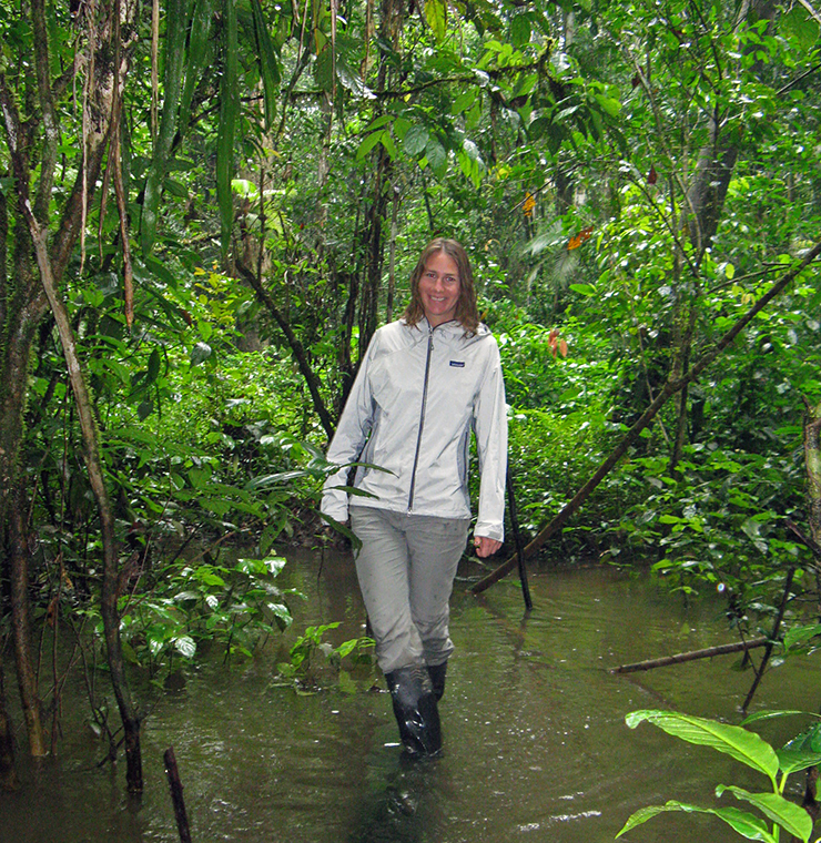 Deborah Zierten, Education & Interpretation Manager, in the Ecuadorian rainforest.