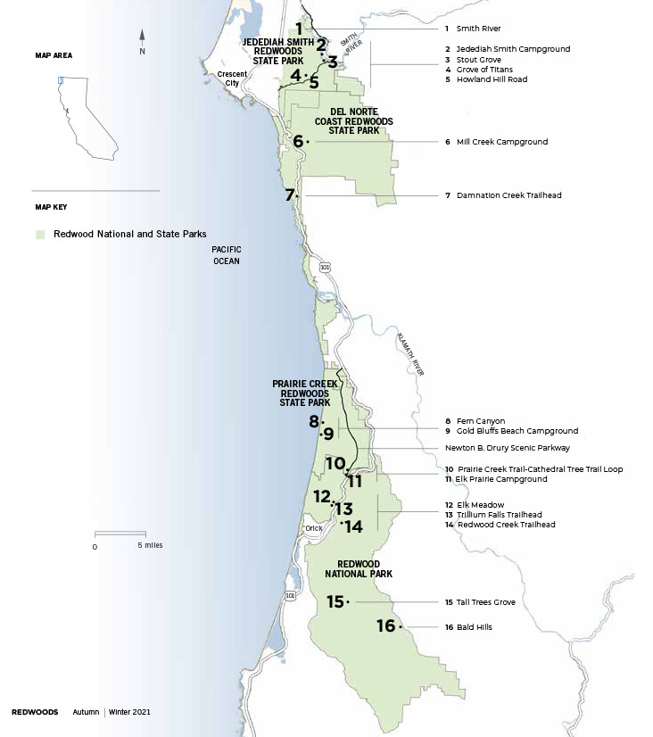 Map of best spots in the park