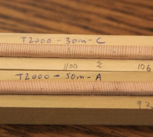 Tree ring cores are collected from multiple locations in redwood trunks to quantify tree size, age, growth history, and physiological response to past climates.