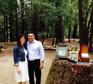 League supporters Victoria Reeder and Roy Williams recently celebrated their wedding amongst the redwoods at Big Basin State Park.