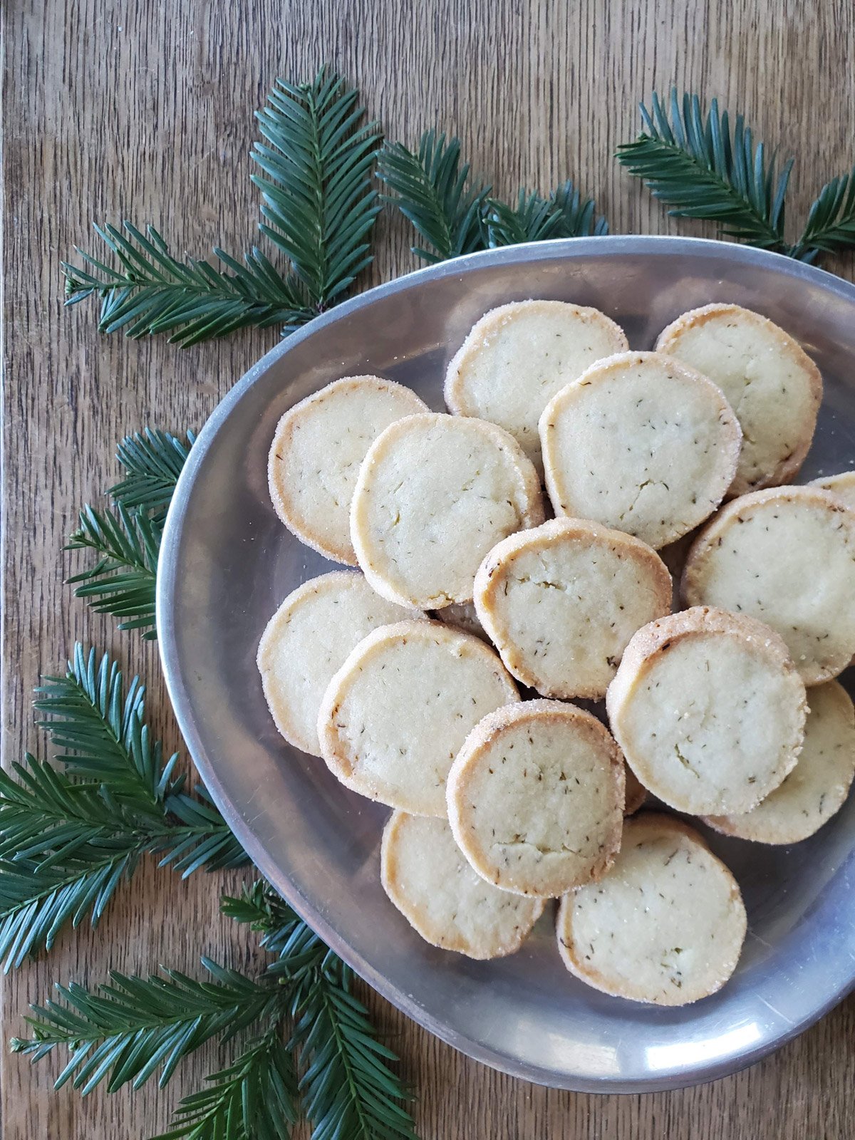 Shortbread Cookies With Redwood Tips