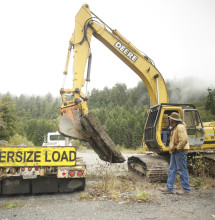 Concrete removal at Orick Mill Site