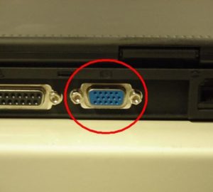 VGA connector port